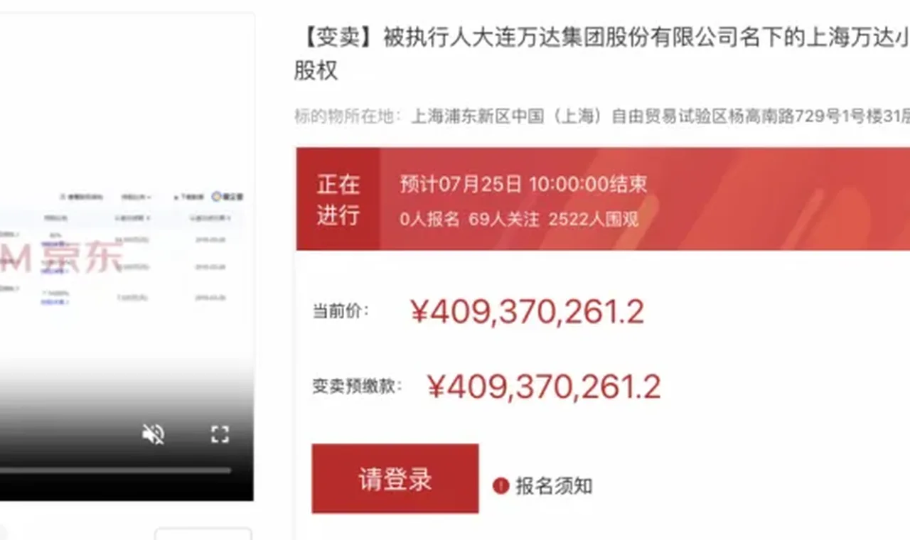 折价超四成!两次流拍,万达小贷股权第三次摆上“货架” 插图
